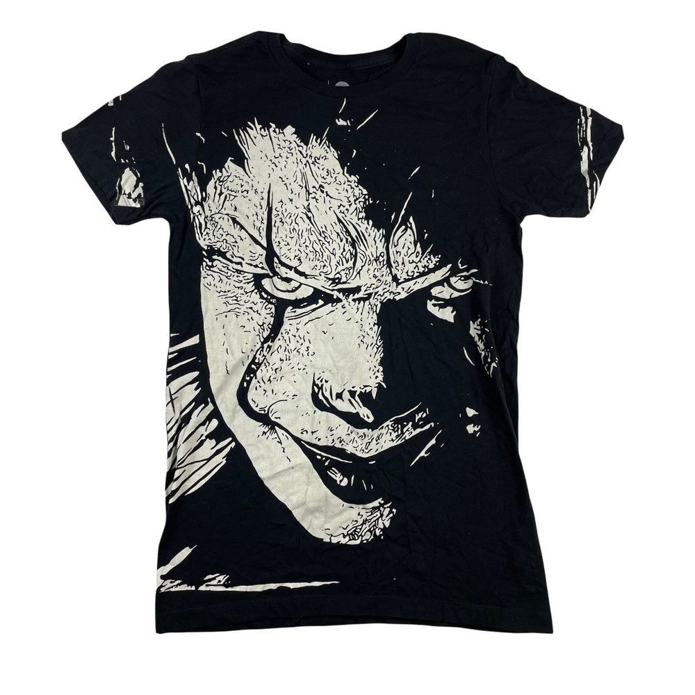 IT Pennywise All Over Print Black & White Big Head T-Shirt Rare Size Small